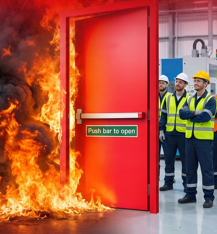 Fire-rated door detail